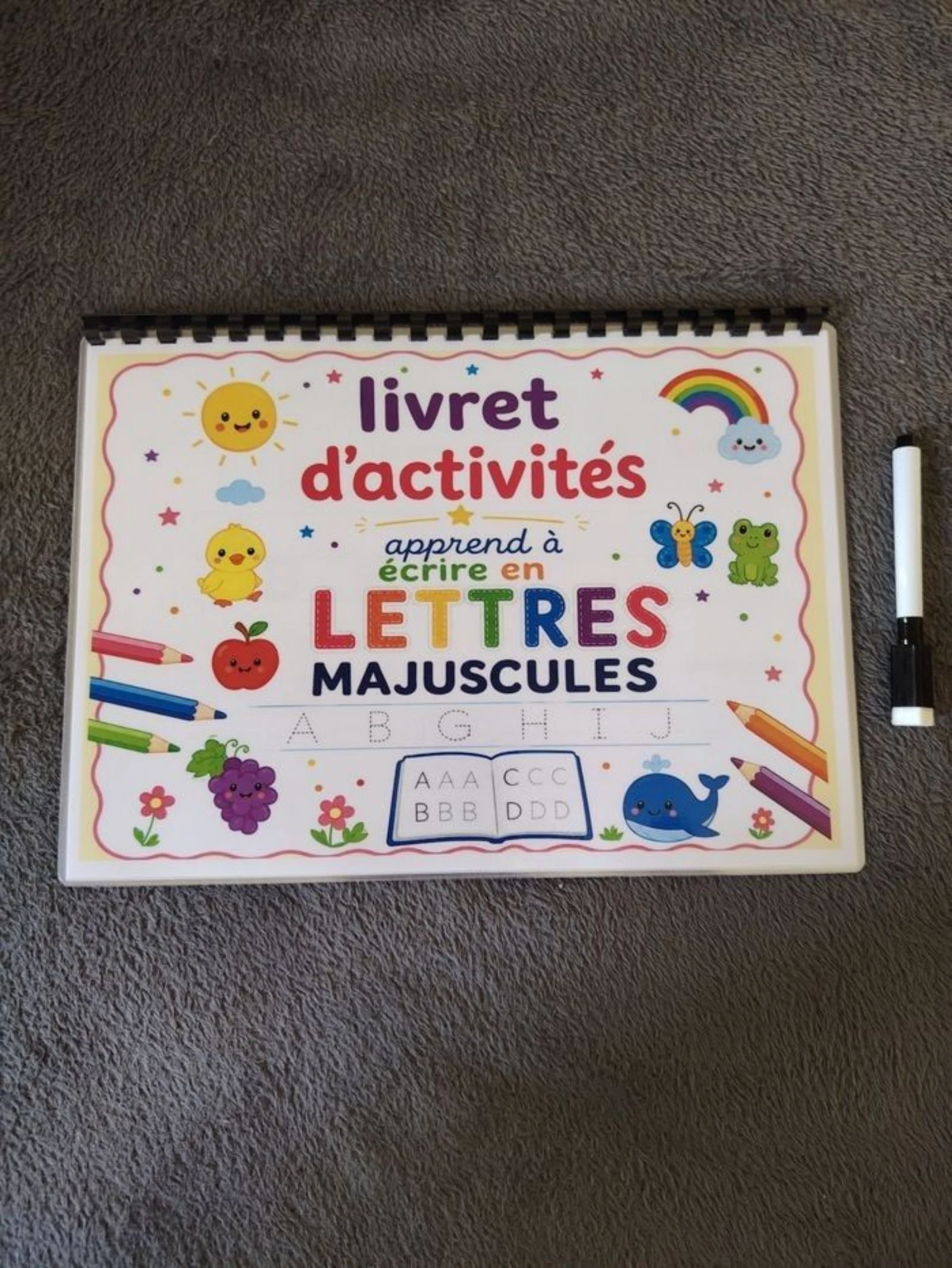 Livret d'activité apprendre à écrire les lettres en majuscule 